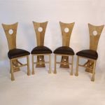 'Torres' dining chairs - sycamore & leather. £750 each